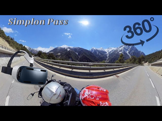 Switzerland in 360° VR - Simplon Pass - Motorcycle POV