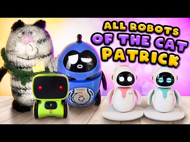 Patrick the FLUFFY Cat Meets 11 AMAZING Robots!