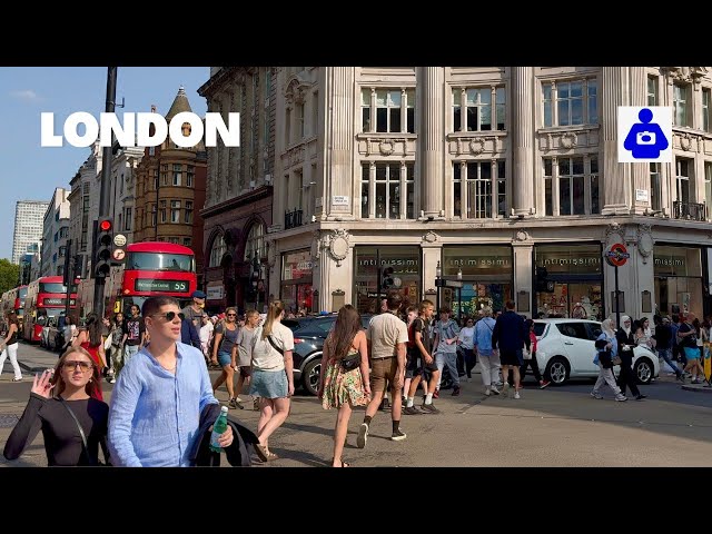 London Summer Walk 🇬🇧 OXFORD STREET, Marble Arch to Tottenham Court Rd | Central London Walking Tour