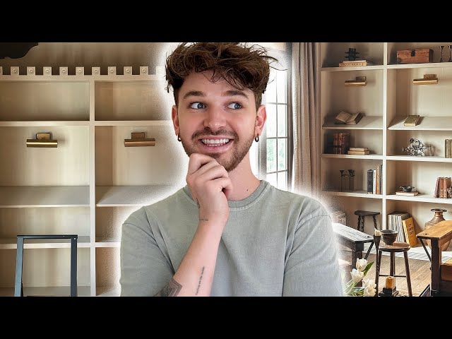 DIY IKEA Built-in Library Shelves *AFFORDABLE & EASY HACK*