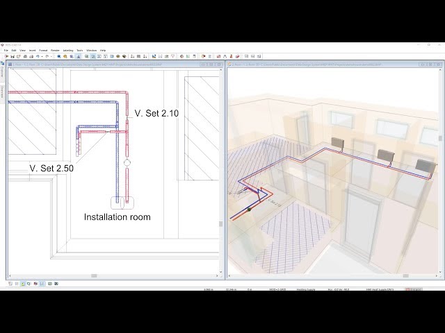 Design and instantly calculate a heating system in DDS-CAD