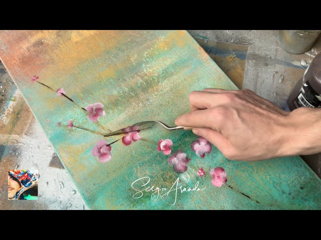 Easy Acrylic Techniques: Step-by-Step Guide to Semi-Abstract Flower Painting for Beginners