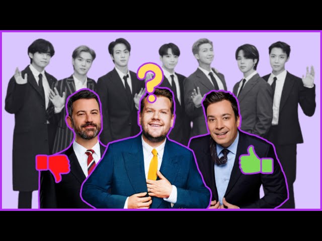 ranking late night show hosts ONLY by their interactions with BTS