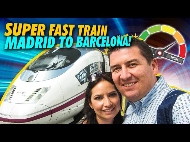 We Ride a SUPER FAST Train from MADRID to BARCELONA