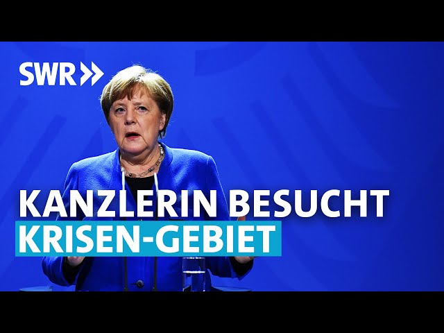 Hochwasser-Katastrophe: Kanzlerin Merkel besucht verwüstete Gebiete in RLP | SWR Extra 18.7.2021