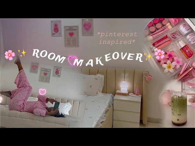 ROOM MAKEOVER+Tour | New apartment and furniture, Aesthetic Haul, Pinterest inspired room🌸✨🤍🌷🧸