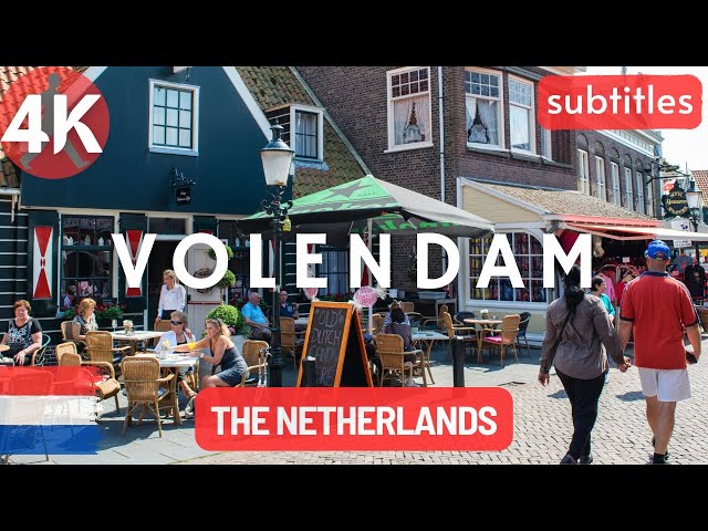 A Walk Through in Holland's Traditional Fishing Village: Volendam in 4K