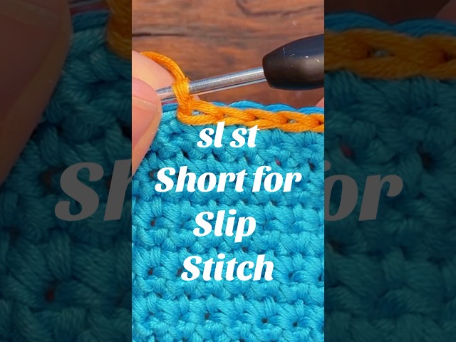 Slip stitch 🧶 sl st 🧶 sweet crochet #crochettutorial #hækling #crocheteasy #hækle #slipstitch