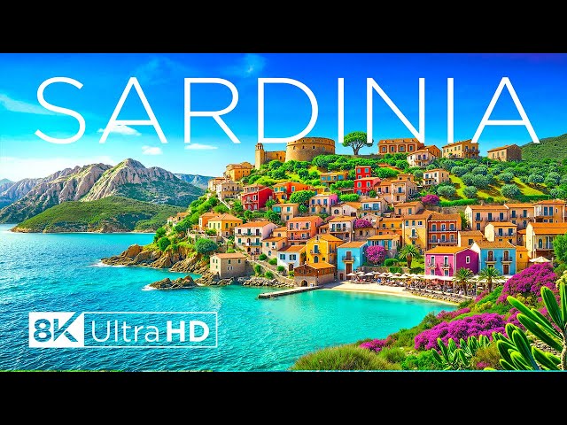 SARDINIA 8K UHD - Relaxing Music with Turquoise Waters, Stunning Coastlines, and Rugged Cliffs