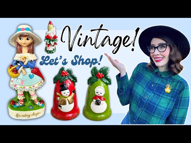 Our First Time Filming Here | Shopping for Vintage Finds, Kitsch + Mid Century Christmas