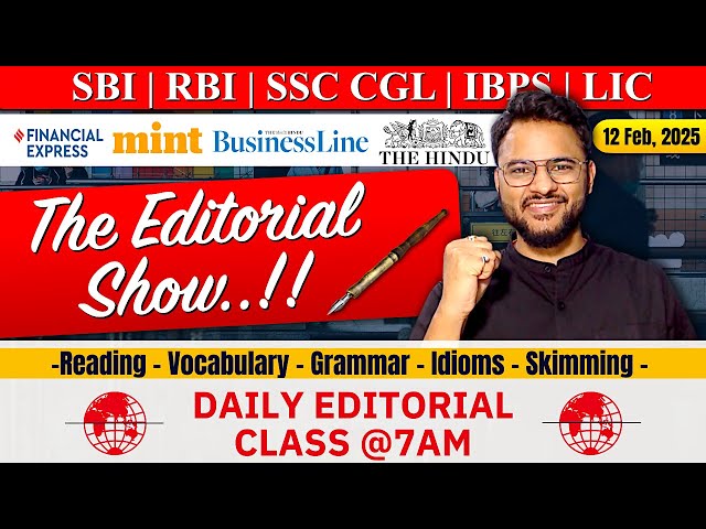 Live Mint (Mains) Editorial | SSC CGL 2025 | SBI Clerk 2024 English | SBI PO English 2024