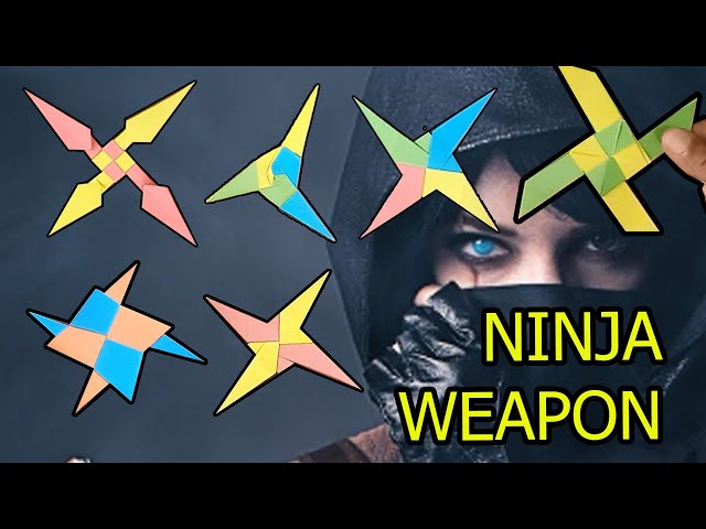 How To Make a Paper Ninja Star (Shuriken) | Compilations Ninja weapon