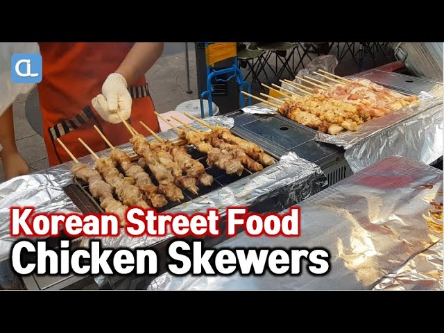 [Korean street food] Grilled Chicken Skewers