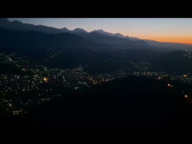 Pokhara -Nepal From Top of the Hill at Early Morning,Waiting Sunrise 🌅 from East.