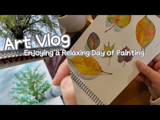 아트 브이로그 Art Vlog : Enjoying a Relaxing Day of Painting