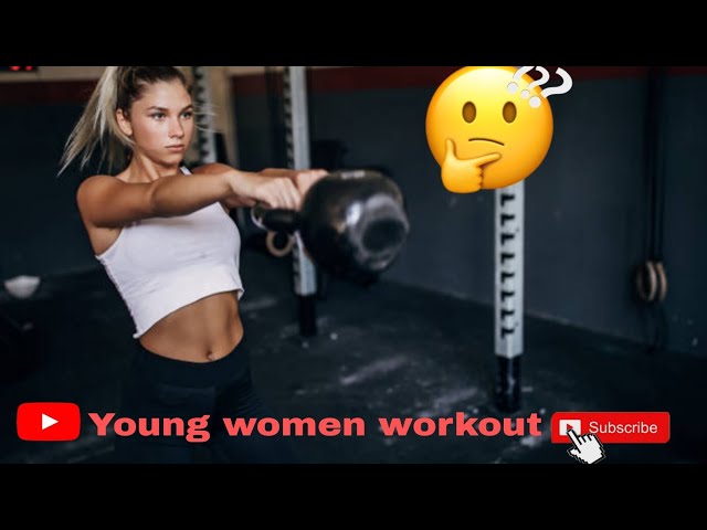 Young women working out at the sports center