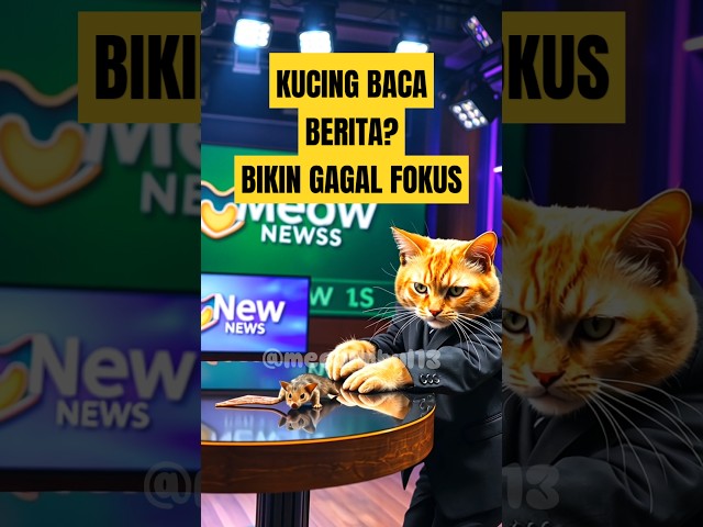 Kucing Presenter TV Bikin Ngakak! #cat #funny #catlover