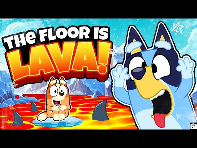 🎄 Bluey's Christmas Brain Break 🎄 | Floor Is Lava | Winter Freeze Dance | Just Dance | Danny Go!