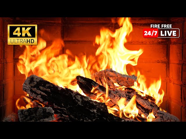 🔥 4K Fireplace Ambience | Realistic Crackling Fire Sounds for Relaxation