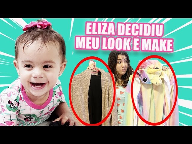 MEU BEBÊ DECIDIU MEU LOOK E MAQUIAGEM PARA JANTAR COM O BOY | Kathy Castricini