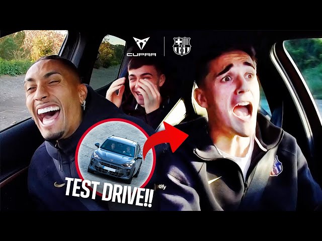 FC BARCELONA PLAYERS GO CRAZY DRIVING CUPRA CARS 🤣🔥