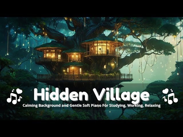 Hidden Village 🛖 Relaxing Study Slow Piano For Healing, Studying, Working, Chill, Learning and Calm