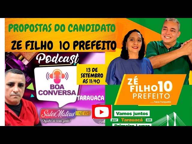 PROPOSTAS DO CANDIDATO A PREFEITO DE TARAUACA ZE FILHO