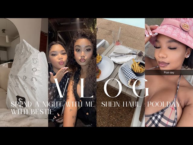 #vlog | SHEIN TRY ON HAUL , POOLDAY WITH BESTI + SPEND A NIGHT WITH ME (Skin care , cooking