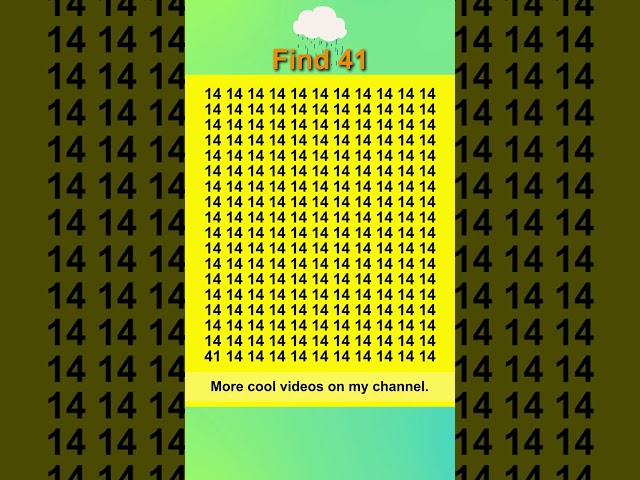 Cool puzzle. Find number 41. February Edition