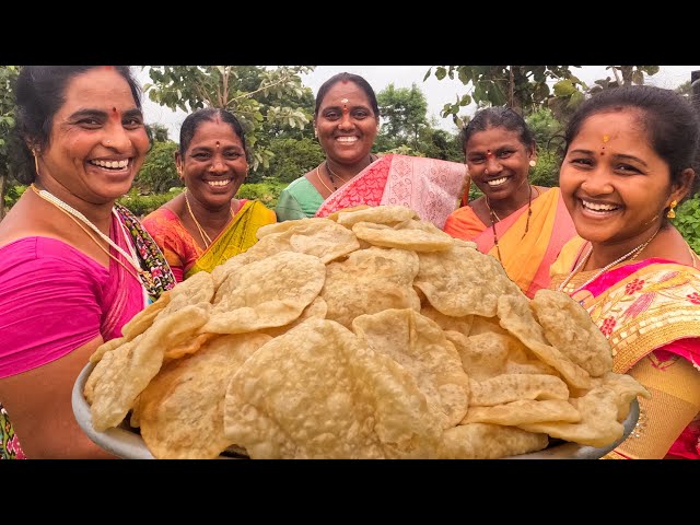 POORI POTATO CURRY | పూరి ఆలుగడ్డ కూర  | #telanaganafood #villagefood #cookingTelangana Village Food