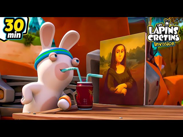 Les Lapins ont pris la Joconde ! - Compilation 30 Min | Les Lapins Crétins Invasion | Animaj Kids