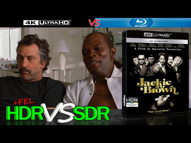 Jackie Brown 1997 HDR ANALYSIS 4K Blu Ray vs 1080p BD SDR 100nits #TRUE_DIFFERENCE #WATCH_IN_HDR