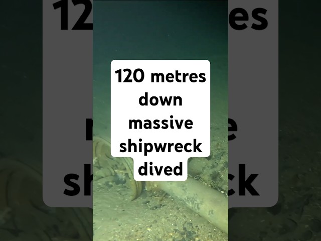 120 metres deep - massive #shipwreck identified #scubadiving #diving #technicaldiving #ccr