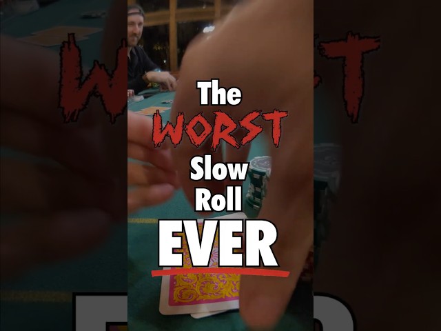 Worst slow roll EVER‼️ #poker #shorts