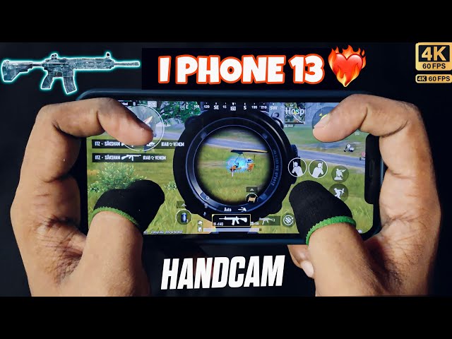 😍Best HANDCAM 2 Finger + non Gyro iPhone 13 Gameplay60FPS🔥| PUBG Mobile BGMI