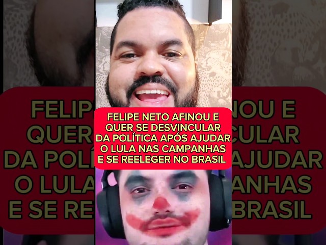 Felipe Neto defensor do Lula contra o Bolsonaro, quer se desvincular da política no Brasil #shorts