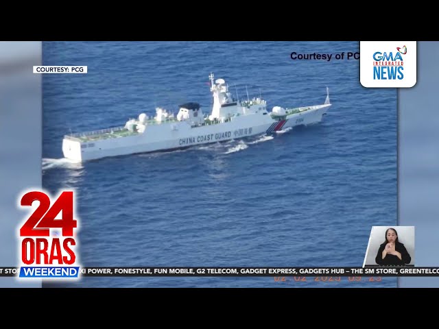 2 barko ng China Coast Guard na nasa 34 nautical miles mula sa Pangasinan,... | 24 Oras Weekend