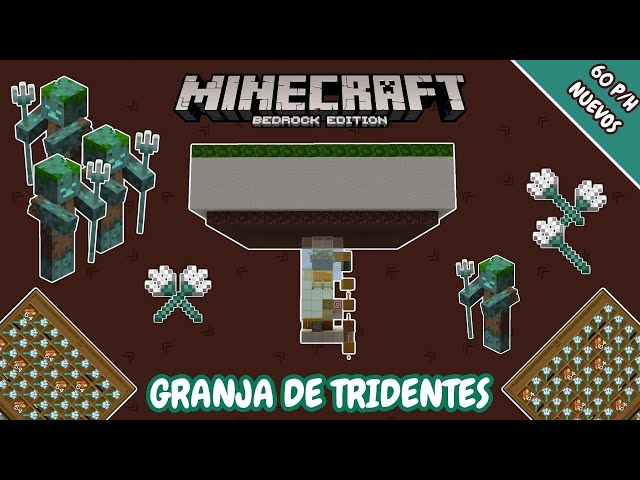 Trident farm Minecraft Bedrock 1.21+ (MCPE/Xbox/PS/Switch/PC) #minecraftpe #minecraftbedrock