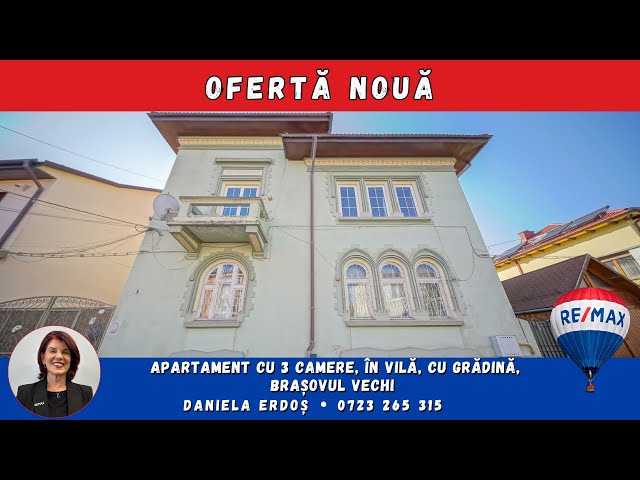 Apartament cu 3 camere, în vilă, cu grădină, Brașovul Vechi