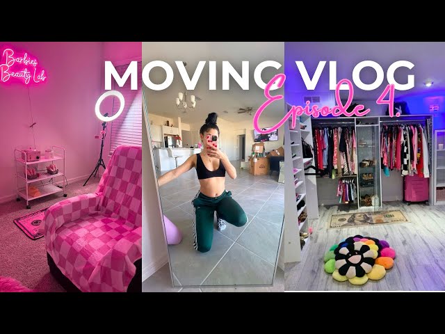 MOVING VLOG EP4: DIY CLOSET ROOM? + ORGANIZING + AMAZON HAUL +MORE 🎀