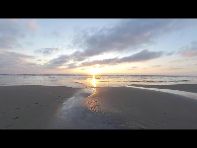 3D 180° VR Virtual Relaxation on Beach Sunset Meditation Texel Paal28 Netherlands Nature sound