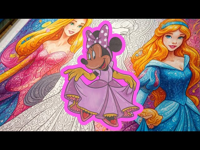 Coloring All Disney Princesses & Mickey Mouse Clubhouse Characters | Fun Art for Kids! #disneyjr