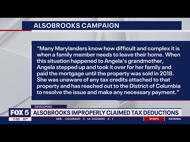 Alsobrooks improperly claimed tax deduction: report