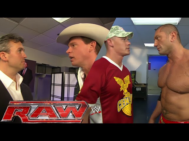 John Cena, Batista & Shane McMahon Backstage Segments RAW Jul 28,2008