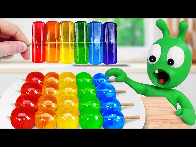 🔴 LIVE: Pea Pea eats amazing coca, fanta or pepsi miniature rainbow jelly - cartoon for kids