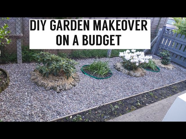 DIY GARDEN MAKEOVER ON A BUDGET /SIDEWALK - UK