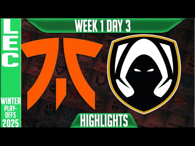 FNC vs TH Highlights | LEC Winter Playoffs BO1 W1D3 2025 | Fnatic vs Team Heretics