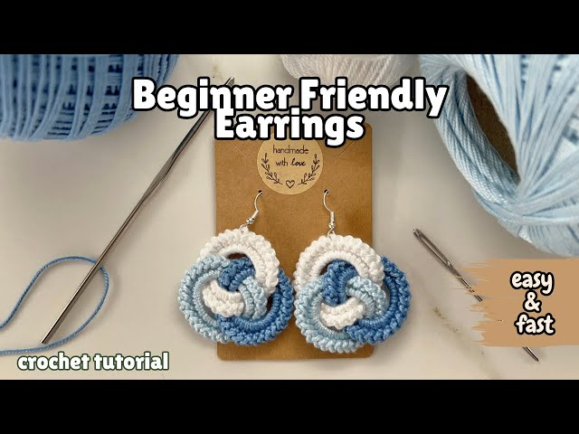 Beginner friendly earrings | Crochet tutorial