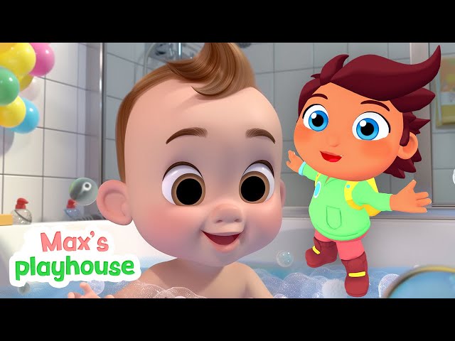 Bubble Bath Song with Animals! 🛀 + Kids Cartoon | Funny Cartoon | Little Baby Max