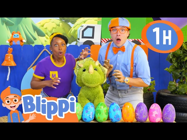 Dino Egg Adventure! 🦖 Learn Counting 1-10 with Blippi | 1 Hour of Learning Fun